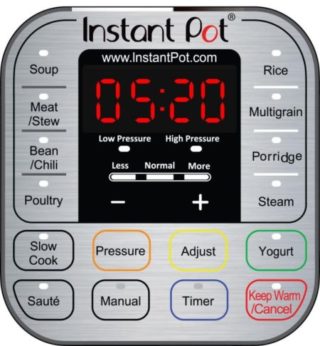 Instant Pot IP-DUO60 Multi-Cooker Control Panel | RiceCookerAdvice.com